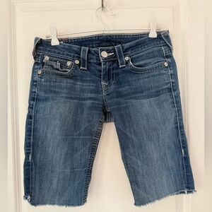 True Religion Blue Denim Shorts